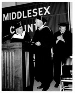 L'Hommedieu, Paige D., President Frank Chambers and George Otlowski, Sr., First Commencement, June 12, 1968